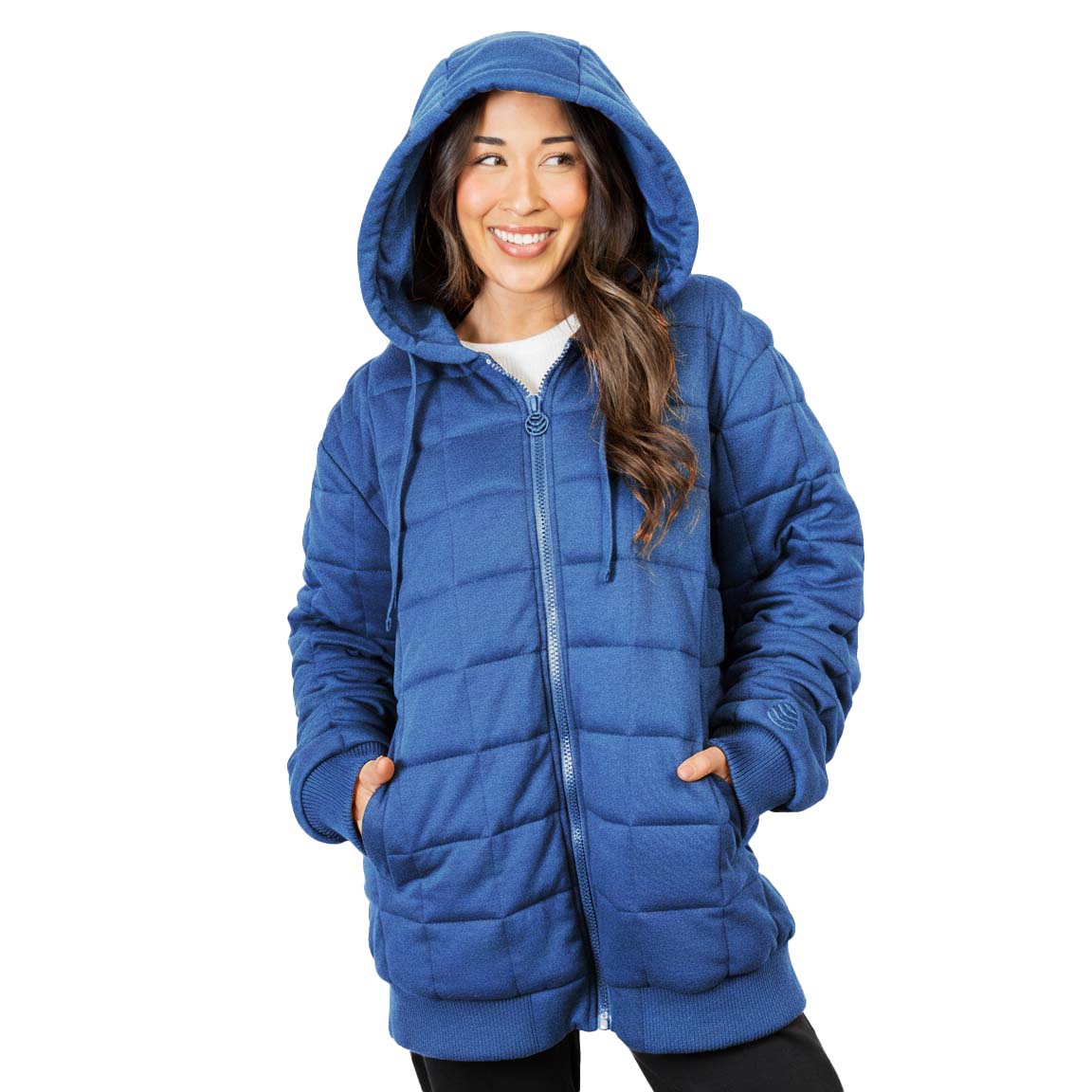 Weighted Therahoodie - Fleece Calming Navy