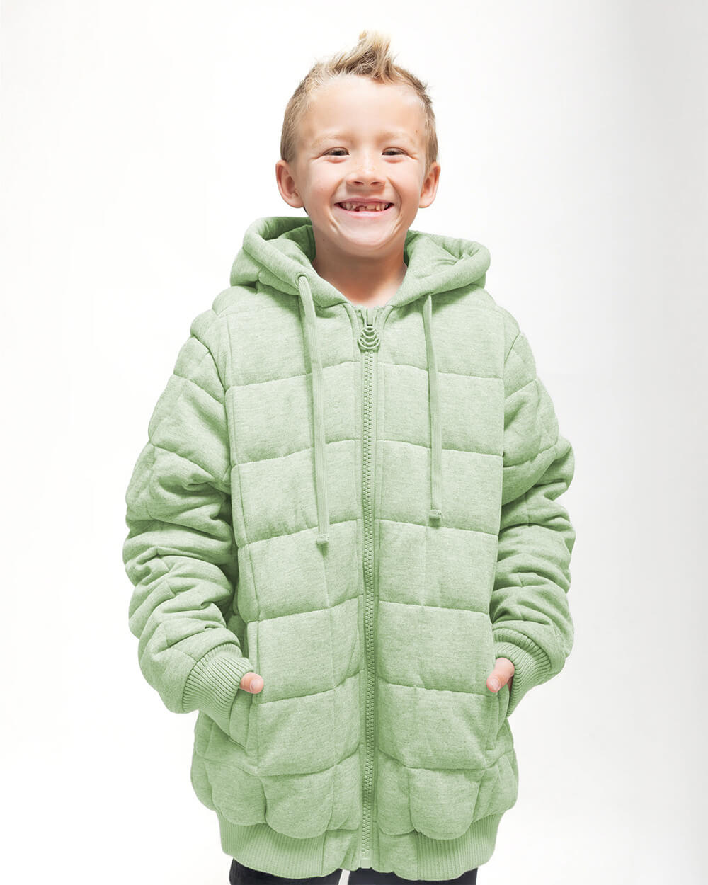 Weighted Therahoodie - Kid's Fleece Peaceful Green