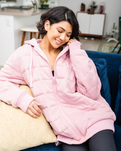 Weighted Therahoodie - Fleece Serene Rose