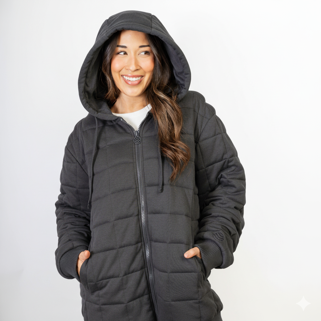 Weighted Therahoodie - Fleece Cozy Charcoal