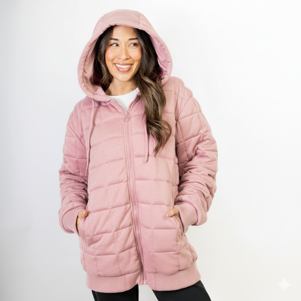 Weighted Therahoodie - Fleece Serene Rose