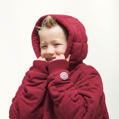 Weighted Therahoodie - Kid's Fleece Blissful Burgundy