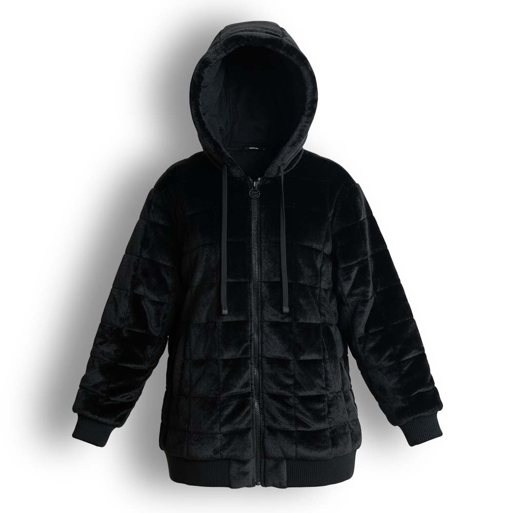 Weighted Therahoodie-Minky Dreamy Black