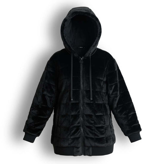 Weighted Therahoodie-Minky Dreamy Black