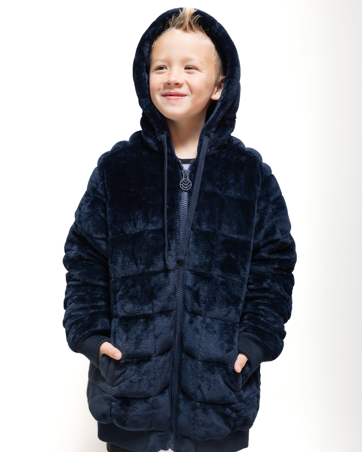 Weighted Therahoodie - Kid's Minky Calming Navy