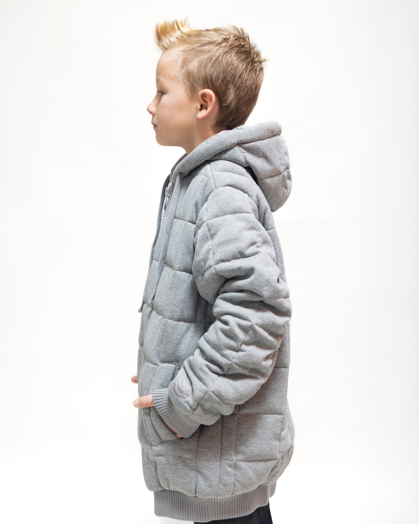 Weighted Therahoodie - Kid's Fleece Soothing Grey (Canada)