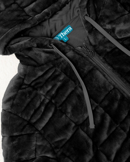 Weighted Therahoodie-Minky Dreamy Black