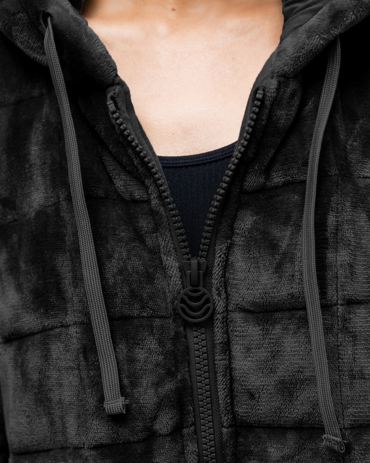 Weighted Therahoodie-Minky Dreamy Black