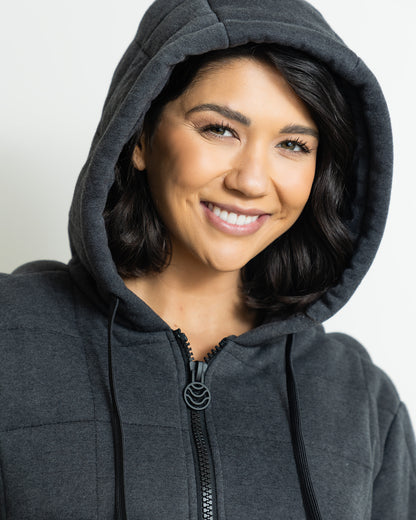 Weighted Therahoodie - Fleece Cozy Charcoal