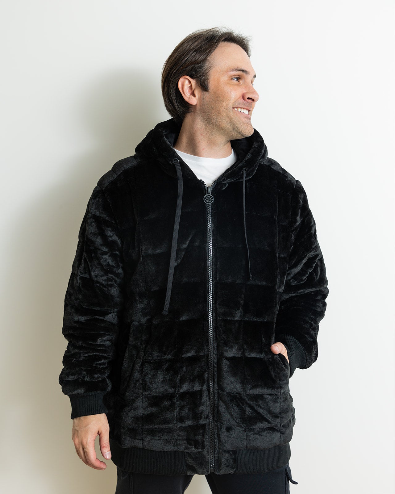 Weighted Therahoodie-Minky Dreamy Black