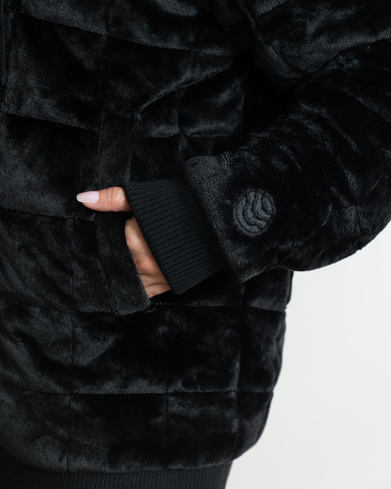 Weighted Therahoodie-Minky Dreamy Black