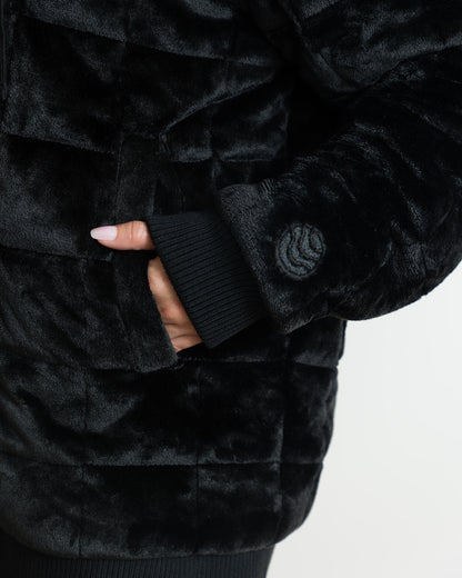 Weighted Therahoodie-Minky Dreamy Black